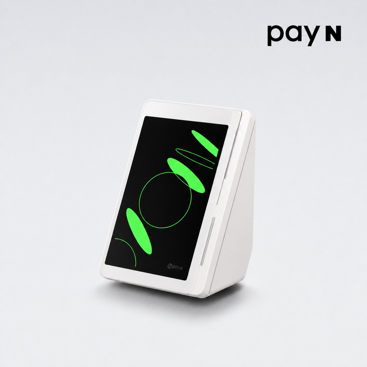 검정색과 흰색 Npay 커넥트 결제 단말기